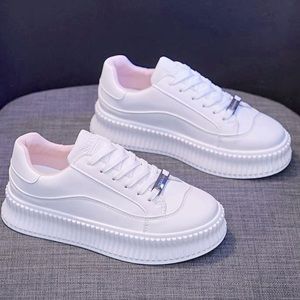 White Lace up Sneakers